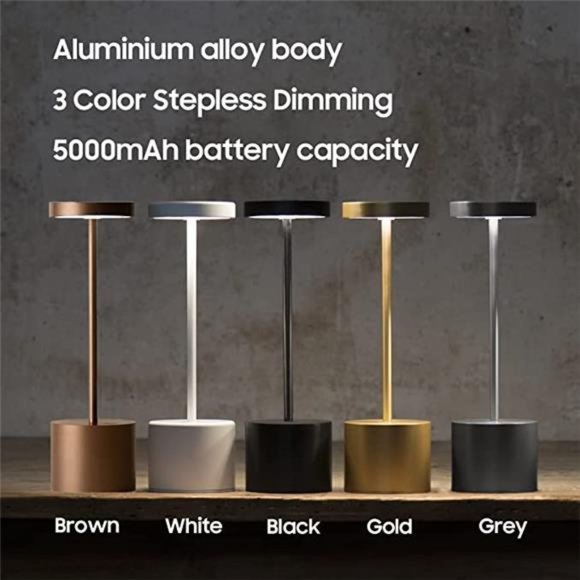 2 Pack Cordless LED Table Lamp, Rechargeable Desk Lamps( Brown) - Picture 7 of 7